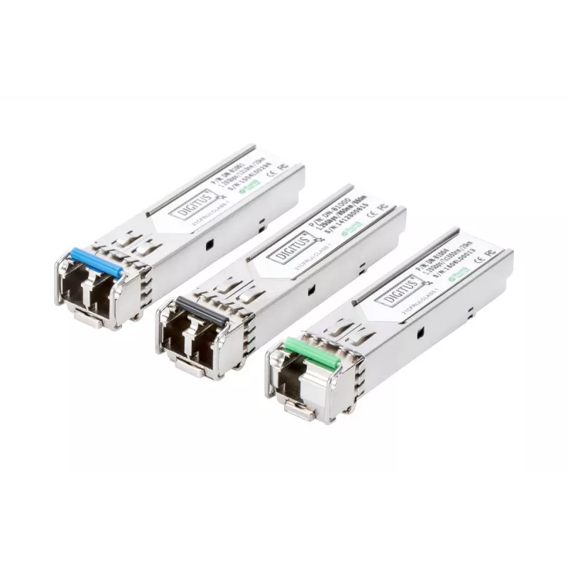 DIGITUS 1,25 Gbit/s SFP-Modul, bis zu 20 km Singlemode, LC-Duplex-Stecker 1000Base-LX, 1310 nm