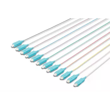 DIGITUS SC Fiber Pigtail Loose Buffer 50/125 µ 12 Stk. - Farbcode DIN IEC 304 Länge 2m Klasse OM3