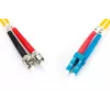 DIGITUS Glasfaser-Patchkabel, LC auf ST OS2, Singlemode 09/125 µ, Duplex, Länge 2m