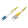 DIGITUS Glasfaser-Patchkabel, LC auf ST OS2, Singlemode 9/125 µ, Duplex, Länge 1 m