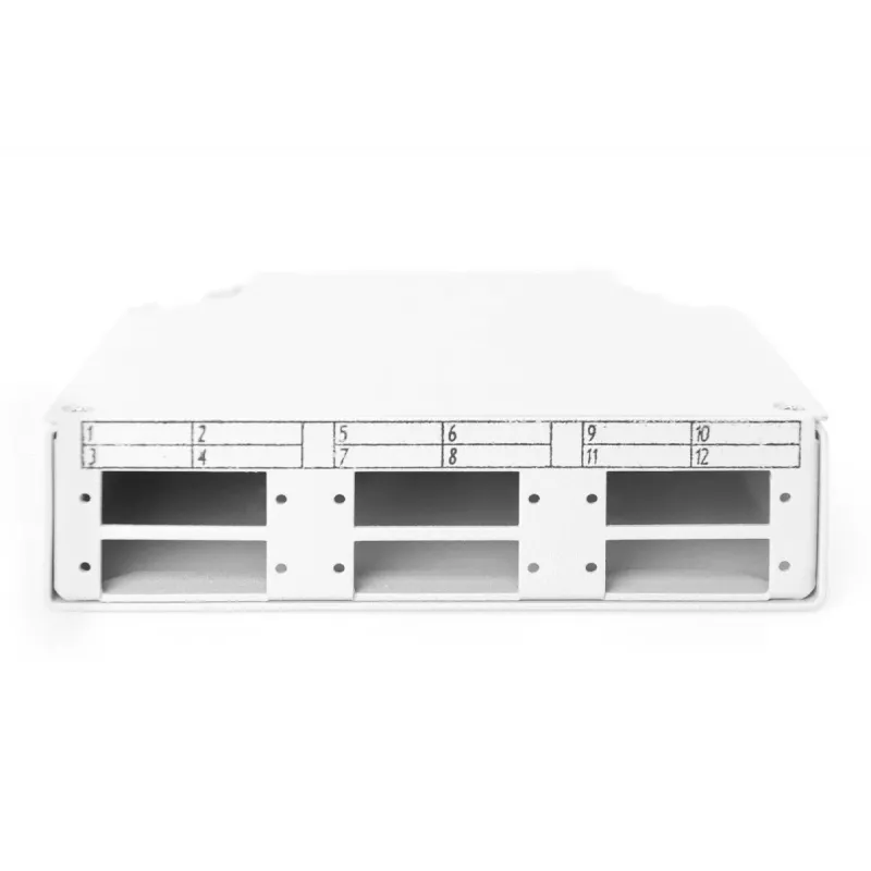 DIGITUS DIN-Schienen-Spleißbox für 6x SC//DX-Kupplungen, Farbe grau