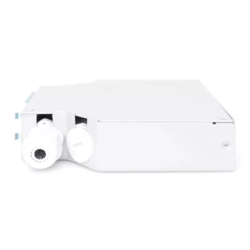 DIGITUS DIN-Schienen-Spleißbox für 6x SC//DX-Kupplungen, Farbe grau