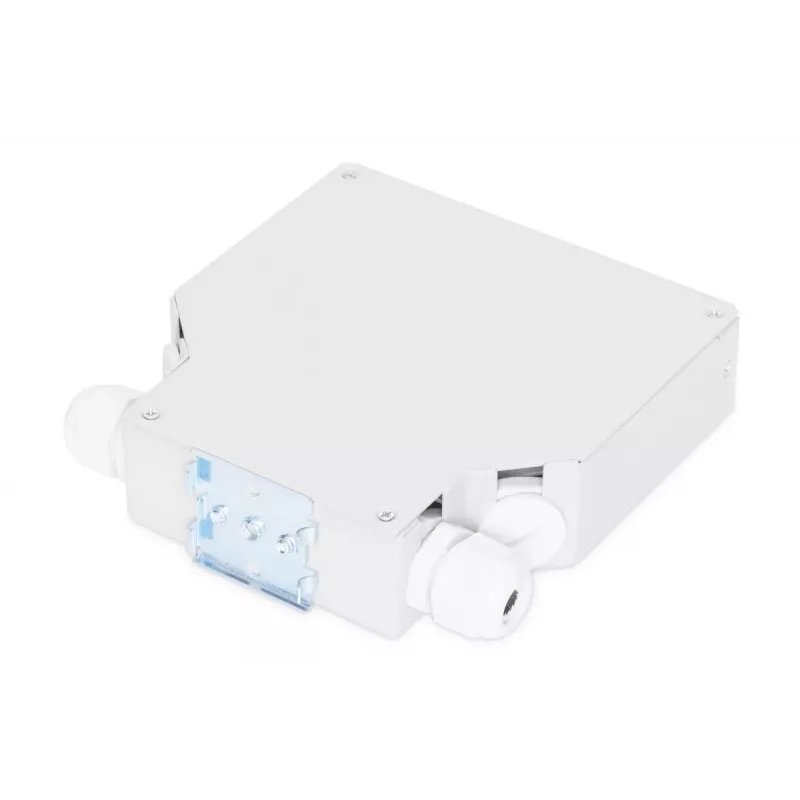 DIGITUS DIN-Schienen-Spleißbox für 6x SC//DX-Kupplungen, Farbe grau