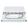 DIGITUS Glasfaser-Spleißbox, 1HE, bestückt mit 12x LC-Duplex, inkl. M25-Schrauben, Spleißkassette OM3, farbige Pigtails, Adapter