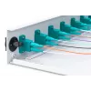 DIGITUS Glasfaser-Spleißbox, 1HE, bestückt mit 12x LC-Duplex, inkl. M25-Schrauben, Spleißkassette OM3, farbige Pigtails, Adapter