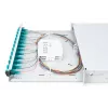 DIGITUS Glasfaser-Spleißbox, 1HE, bestückt mit 12x LC-Duplex, inkl. M25-Schrauben, Spleißkassette OM3, farbige Pigtails, Adapter