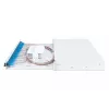 DIGITUS Glasfaser Sliding Spleißbox, 1U, bestückt mit 24x LC-Duplex, inkl. M 25 Schraube, Spleißkassette Farb-Pigtails OM4, Adapter