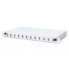 DIGITUS Fiber Optic Sliding Splice Box, 1U, Ausgestattet mit 12x LC Duplex, inkl. M 25 Schraube, Spleißkassette farbige Pigtails OM4, Adapter