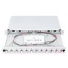 DIGITUS Fiber Optic Sliding Splice Box, 1U, Ausgestattet mit 12x LC Duplex, inkl. M 25 Schraube, Spleißkassette farbige Pigtails OM4, Adapter