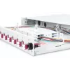 DIGITUS Fiber Optic Sliding Splice Box, 1U, Ausgestattet mit 12x LC Duplex, inkl. M 25 Schraube, Spleißkassette farbige Pigtails OM4, Adapter