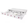 DIGITUS Glasfaser-Einschub-Spleißbox, 1HE, Bestückt 6x LC-Duplex, inkl. M 25 Schraube, Spleißkassette OM4 Farbige Pigtails, Adapter