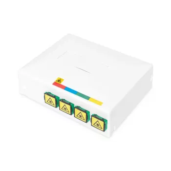 DIGITUS FTTH-Gehäuse, mit 4x SC (APC) SX-Adapteroberfläche und Hutschienenmontage