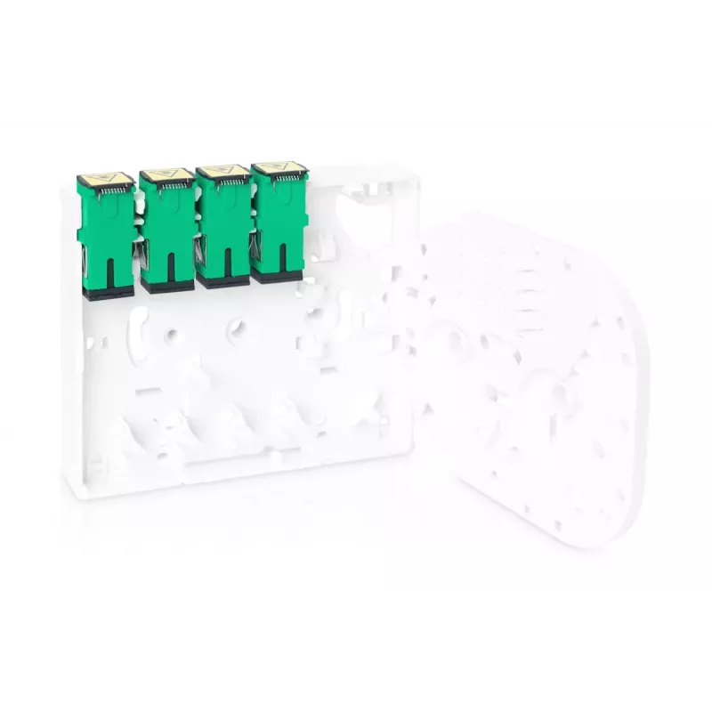 DIGITUS FTTH-Gehäuse, mit 4x SC (APC) SX-Adapteroberfläche und Hutschienenmontage