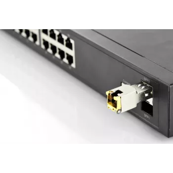 DIGITUS Mini GBIC Kupfer SFP Modul 10G 100m unterstützt 10G 5G 2.5G 1G Base-T