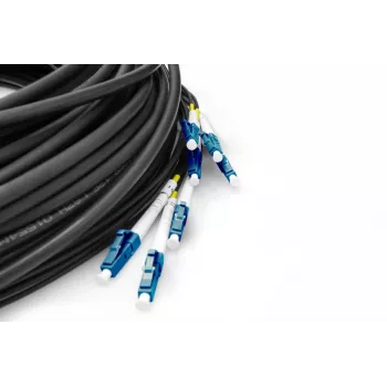 DIGITUS Breakout-Kabel - 8 Fasern SM G.657.A1 LC/UPC-LC/UPC universell schwarz 100m