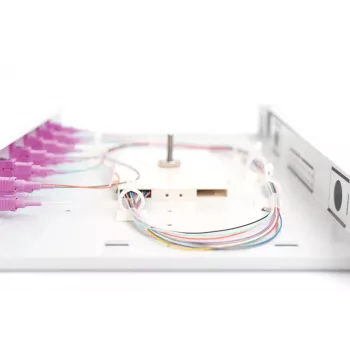 DIGITUS Glasfaser-Spleißbox SC OM4 1U 6xSC-DX Kas. Pigtails Kuppler