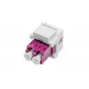DIGITUS Glasfaser LC/LC Duplex-Kupplung, Multimode-OM4, Keystone-Modul