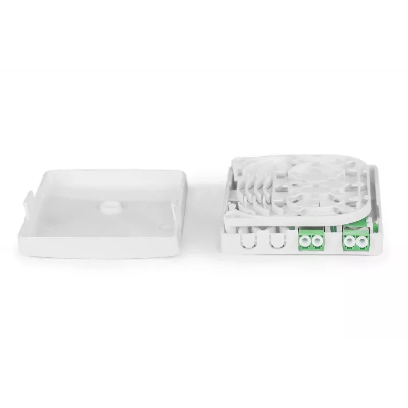 DIGITUS FTTH Anschlussdose, mit 2x LC(APC) DX Adapter, Aufputzmontage