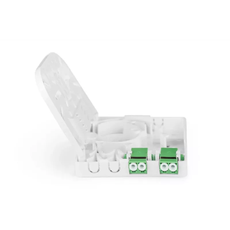 DIGITUS FTTH Anschlussdose, mit 2x LC(APC) DX Adapter, Aufputzmontage