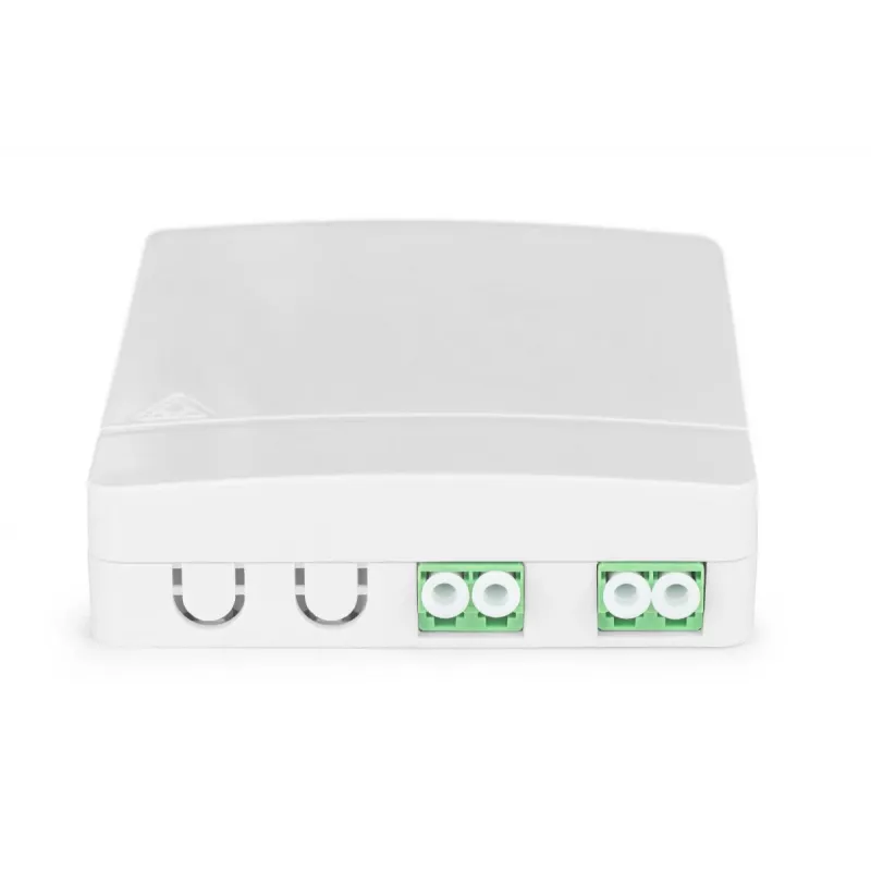 DIGITUS FTTH Anschlussdose, mit 2x LC(APC) DX Adapter, Aufputzmontage