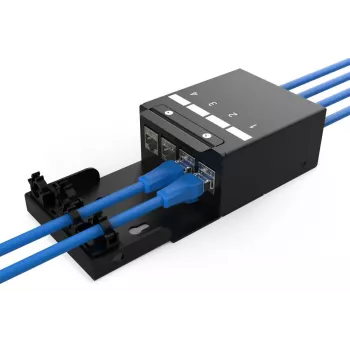 DIGITUS Consolidation Point Box - 4 Ports Keystone-Module mit intelligentem Kabelmanager