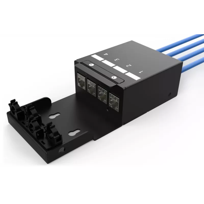 DIGITUS Consolidation Point Box - 4 Ports Keystone-Module mit intelligentem Kabelmanager