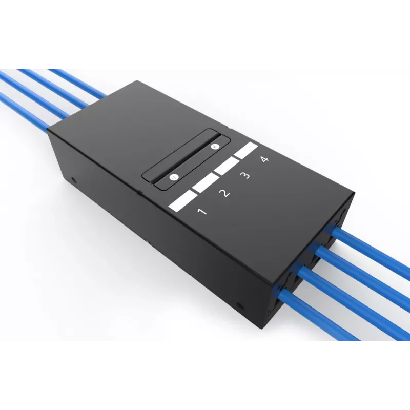 DIGITUS Consolidation Point Box - 4 Ports Keystone-Module mit intelligentem Kabelmanager