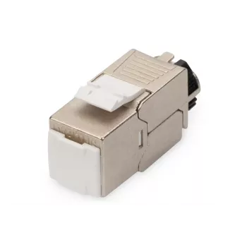 DIGITUS CAT6a Keystone Jack - geschirmt, werkzeugfreier Anschluss - intelligenter Kabelmanager - 24 Stück