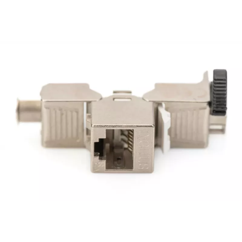 DIGITUS CAT6a Keystone Jack - geschirmt, werkzeugfreier Anschluss - intelligenter Kabelmanager - 24 Stück