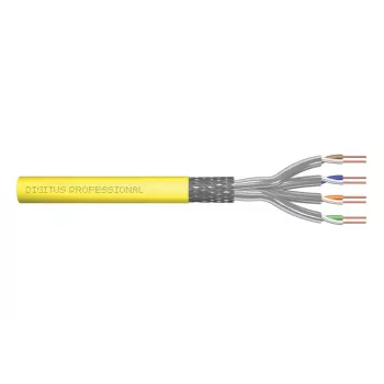 DIGITUS Installationskabel - Cat 7a - S/FTP - AWG 22/1 Simplex - 100 m - Gelb