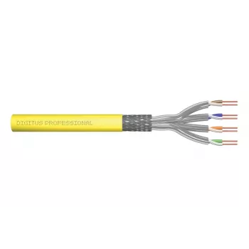 DIGITUS Installationskabel - CAT 7A - S/FTP - AWG 22/1 simplex - 500 m - gelb - B2ca