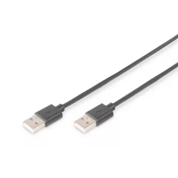 DIGITUS USB 2.0 Verbindungskabel, Typ A M/M, 5m USB 2.0 konform Schwarz
