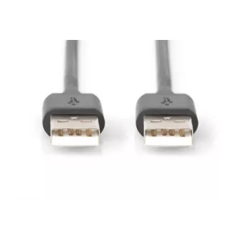 DIGITUS USB 2.0 Verbindungskabel, Typ A M/M, 5m USB 2.0 konform Schwarz