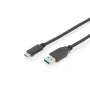 DIGITUS ASSMANN USB Typ-C Verbindungskabel, Typ C zu A M/M, 1m voll ausgestattet, Gen2, 3A, 10GB, 3.1 Version, CE, schwarz