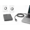 DIGITUS ASSMANN USB Typ-C Verbindungskabel, Typ C zu A M/M, 1m voll ausgestattet, Gen2, 3A, 10GB, 3.1 Version, CE, schwarz