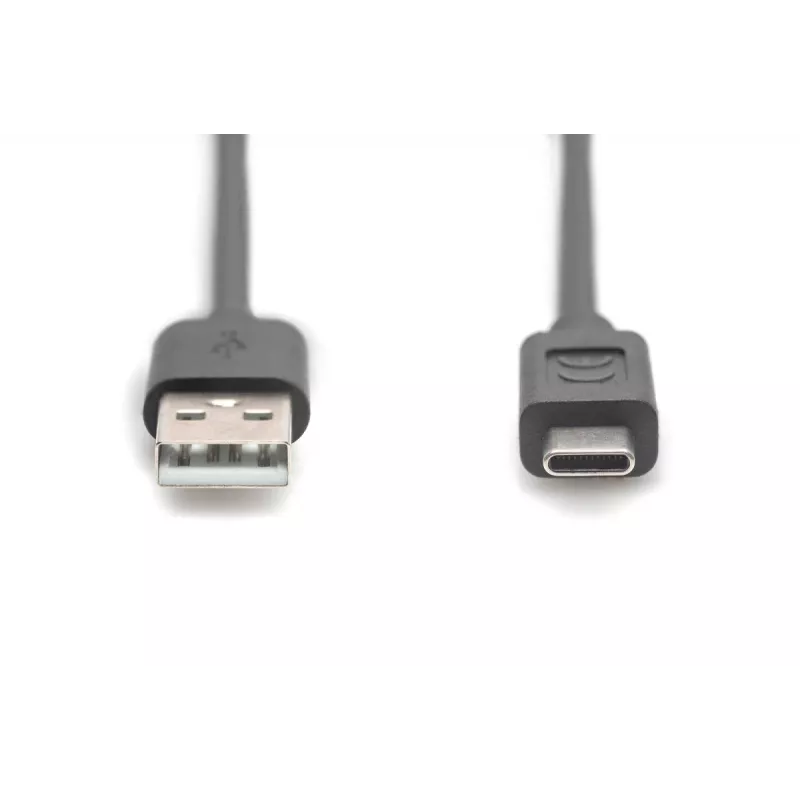 DIGITUS ASSMANN USB Type-C Verbindungskabel, Typ C auf A Stecker/Stecker, 3m, 3A, 480 MB/s, 2.0 Version, schwarz