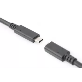 DIGITUS USB Typ-C Verlängerungskabel, Typ C M/F, 2 m Full-Featured, Gen2, 3A, 10 Gbit/s, Version 3.1, CE
