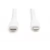 DIGITUS USB-Silikon-Ladekabel USB-C – Lightning USB 2.0 60 W – 2 m Weiß