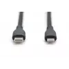 DIGITUS USB Silikon-Ladekabel USB-C - Lightning USB 2.0 60W - 1m schwarz