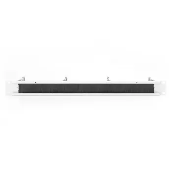 DIGITUS 1U Kabelmanagement-Panel mit Bürste, 4 Stahlringe 40x75 mm, grau (RAL 7035)