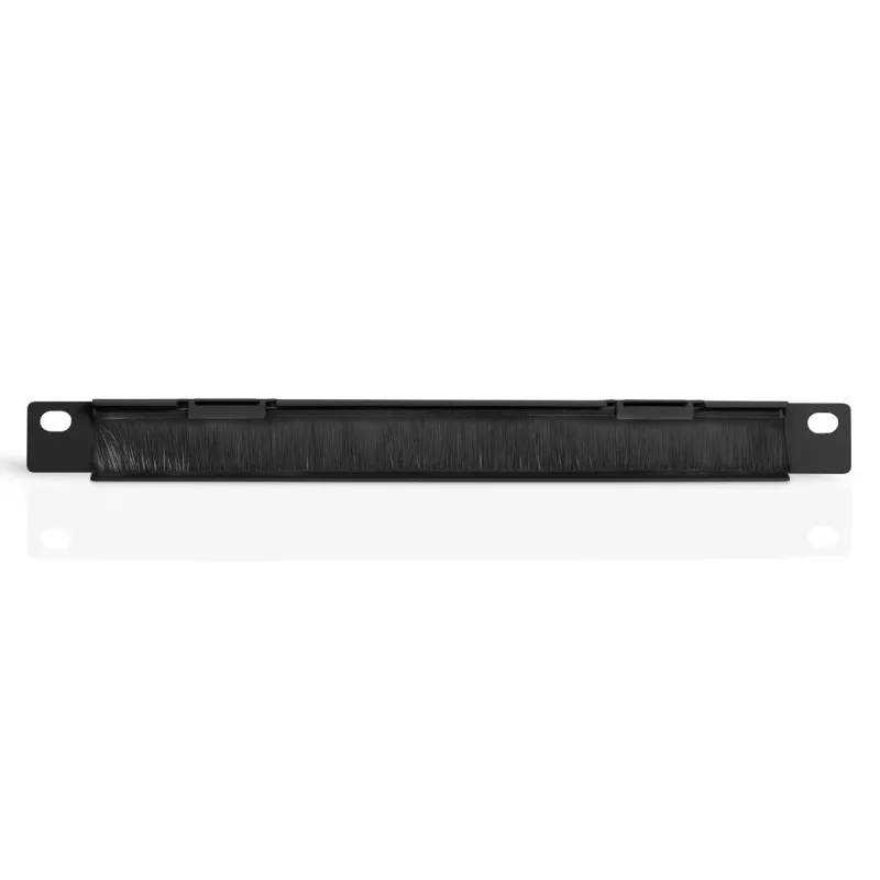 DIGITUS 10-Zoll-Kabelführungsplatte, 0,5HE, Kabelbürste, 22 x 254 x 12 mm, schwarz