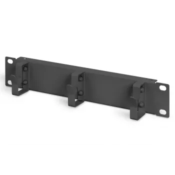 DIGITUS 10 Zoll Kabelmanagement-Panel 1HE 3x Kabelringe schwarz