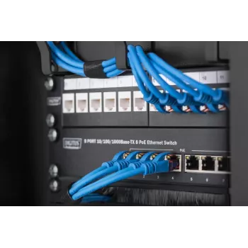 DIGITUS 10 Zoll Kabelmanagement-Panel 1HE 3x Kabelringe schwarz