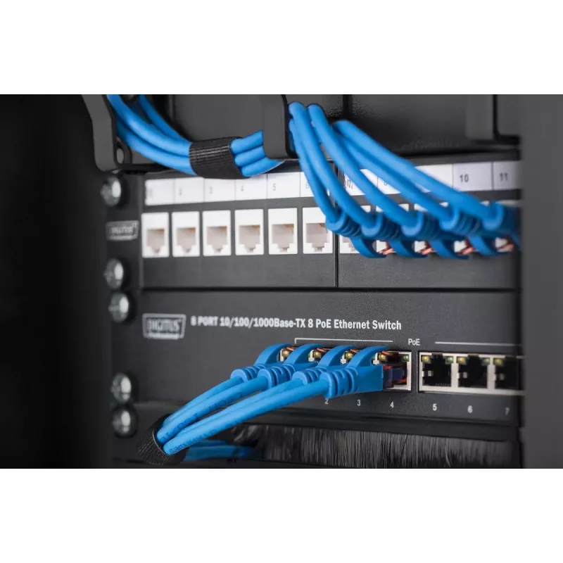 DIGITUS 10 Zoll Kabelmanagement-Panel 1HE 3x Kabelringe schwarz