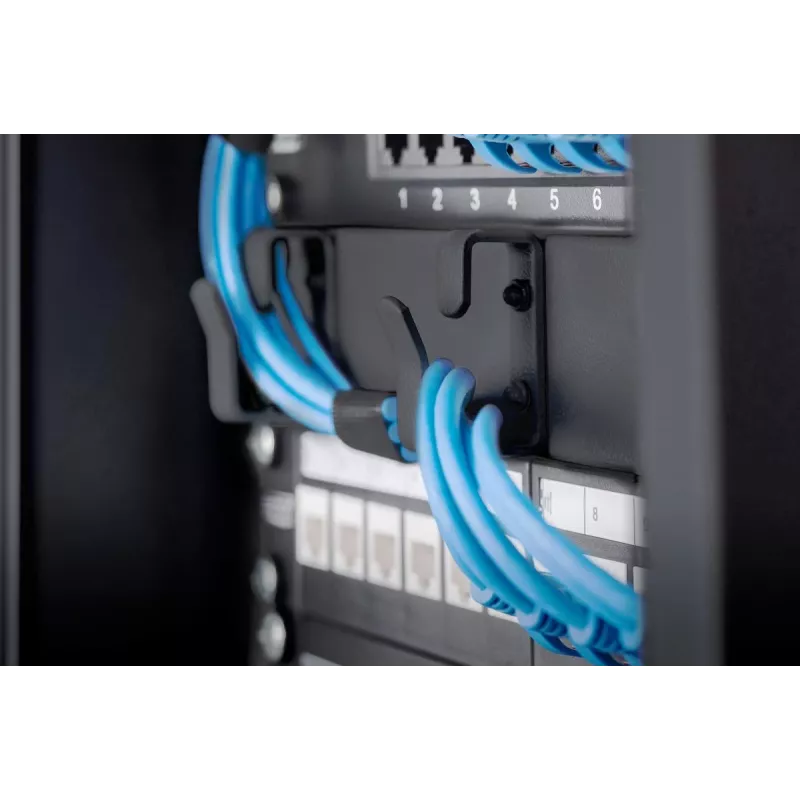 DIGITUS 10 Zoll Kabelmanagement-Panel 1HE 3x Kabelringe schwarz