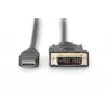 DIGITUS HDMI-Adapterkabel, Typ A-DVI(18+1) M/M, 2m Full HD schwarz