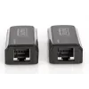 DIGITUS Mini HDMI Extender Set, Full HD 50m CAT6/6A/7, Stromversorgung über Micro-USB-Kabel, Schwarz