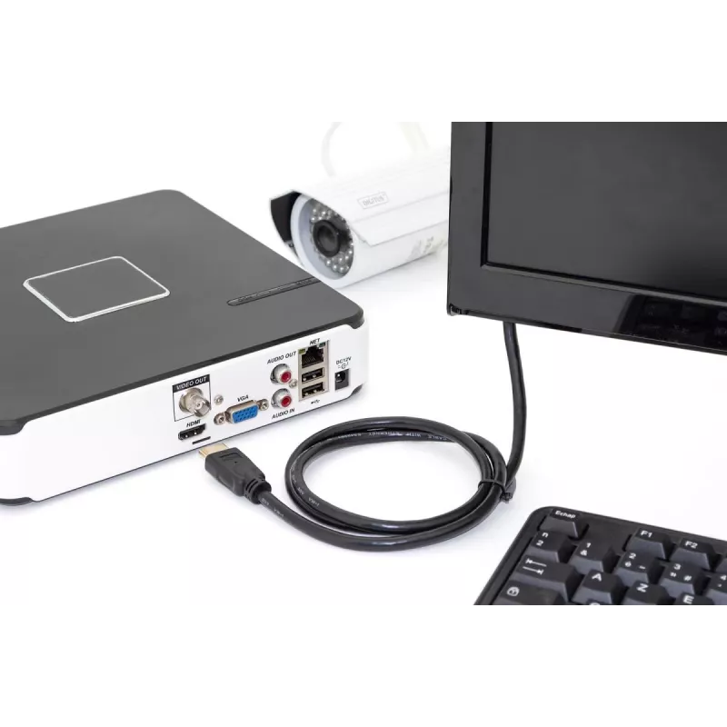 DIGITUS HDMI Premium High Speed Verbindungskabel, Typ A M/M, 5m mit Ethernet, Ultra HD 60p schwarz