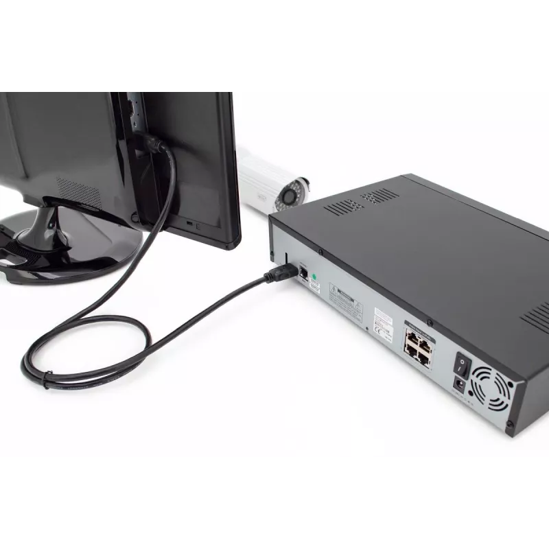 DIGITUS HDMI Premium High Speed Verbindungskabel, Typ A M/M, 5m mit Ethernet, Ultra HD 60p schwarz