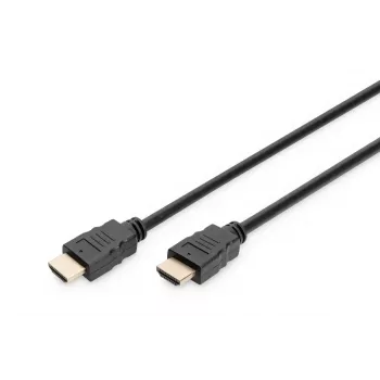 DIGITUS HDMI Premium High Speed Verbindungskabel, Typ A M/M, 2m mit Ethernet, Ultra HD 60p, schwarz